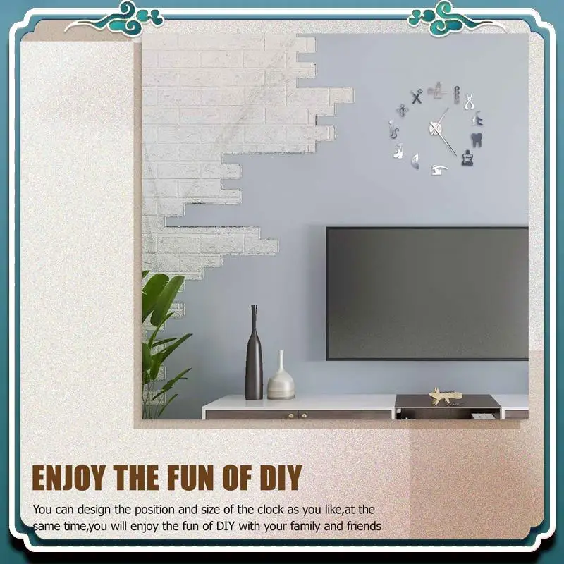 Premium Dentist DIY Giant Wall Clock Oversized Wall Clock Big Needle Mirror Dentist Office Decor Gift Doct