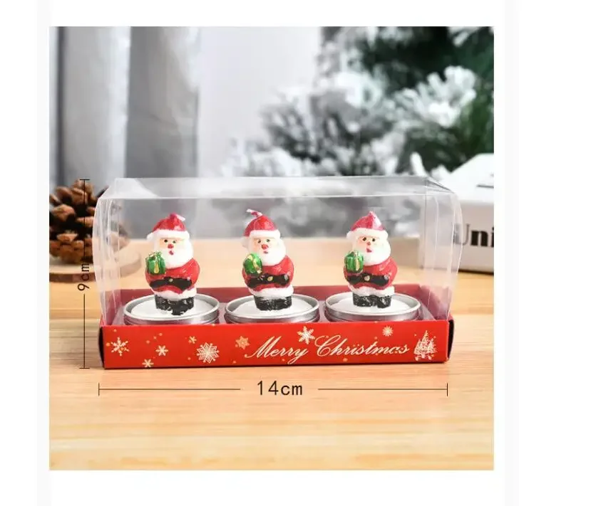 3pcs Creative Christmas Snowman Gingerbread Man Christmas Candle Aromatherapy Gift Set Home Decoration Birthday Gifts