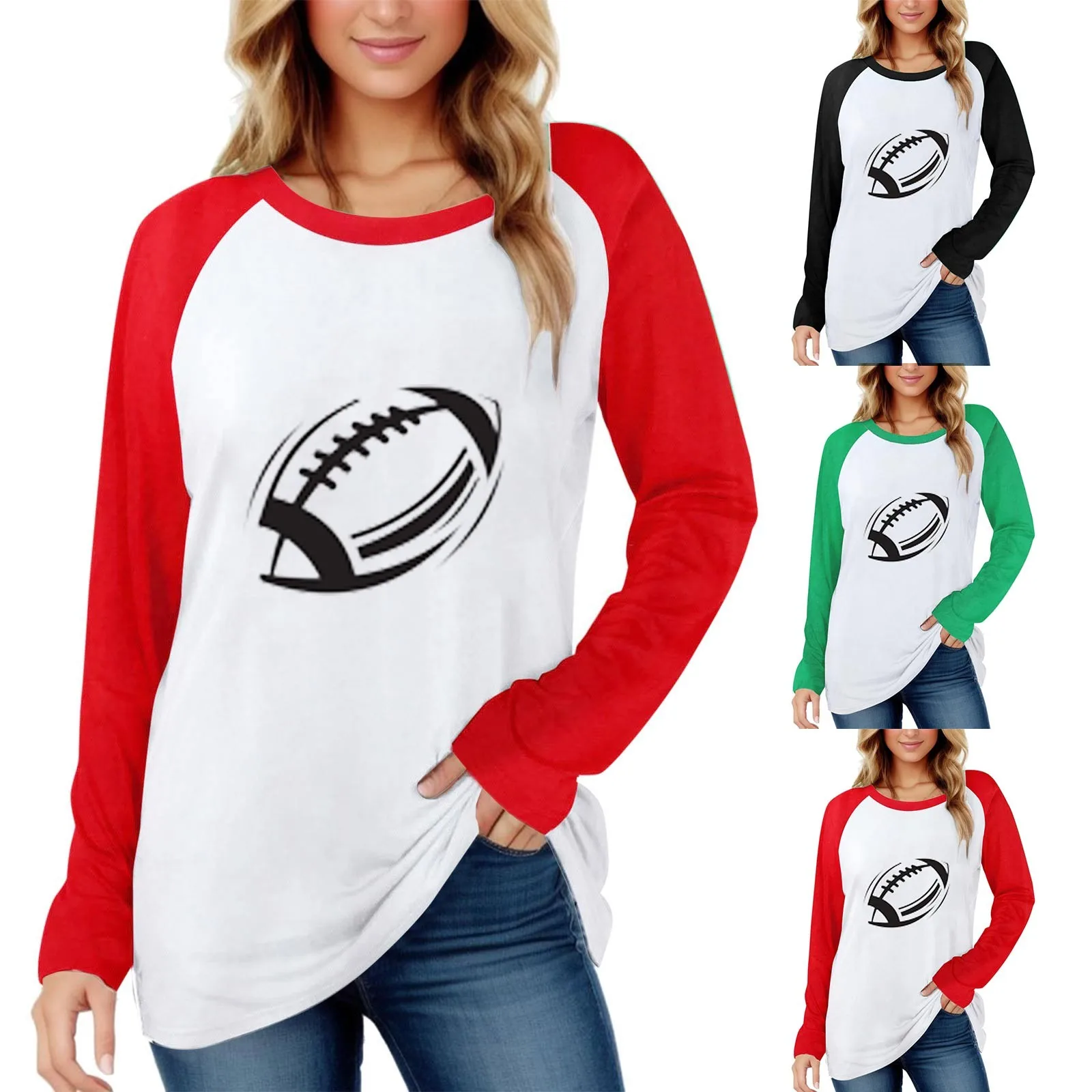 

Casual Blouse For Womens Pullover Shirts Long Sleeves Round Neck T Shirts Tunic Blouse T Shirt Valentines Day Love Shirts