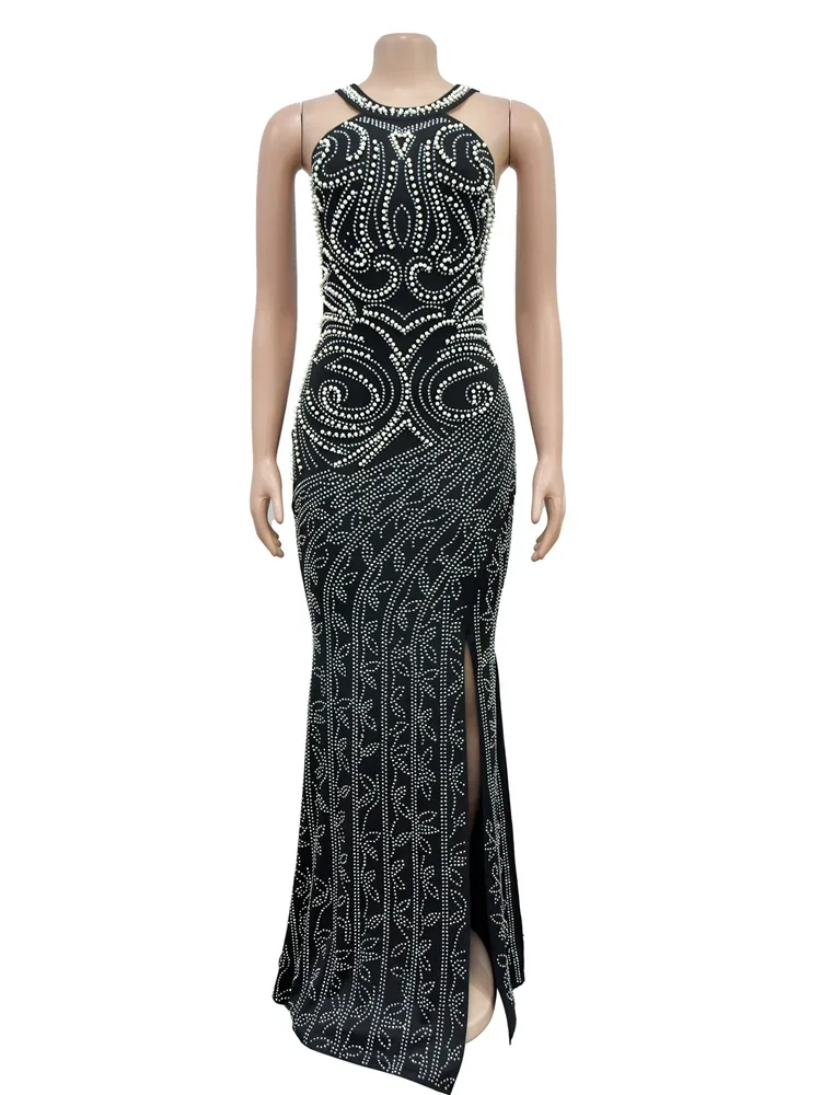 Wmstar Party Dresses Women Christmas Sexy Luxury Bodycon Elegant Open Back Maxi Dress Birthday Outfits Wholesale Dropshipping