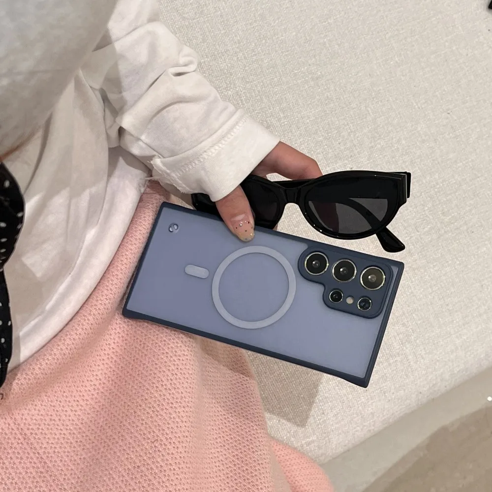 Transparent Slim Magnetic Protective Back Cover Case
