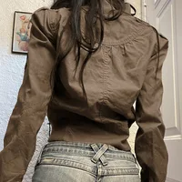 American retro industrial style line segmentation pocket flight staff jacket, versatile autumn and winter explosive jacket - Image 6