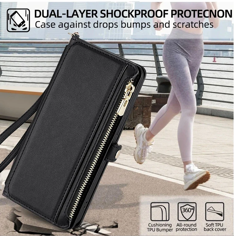 Flip Cover Zipper Wallet Phone Case