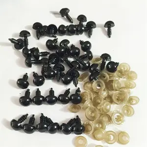 900C 20pcs 6-20mm Black Plastic Safety Eyes for teddy bear/Dolls/Toy  Animal/Felting