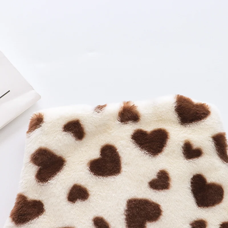 Children Vest Winter New Sleeveless V-neck Love Printed Plush 0-3-year-old Baby Girl Sweater Cotton Coat