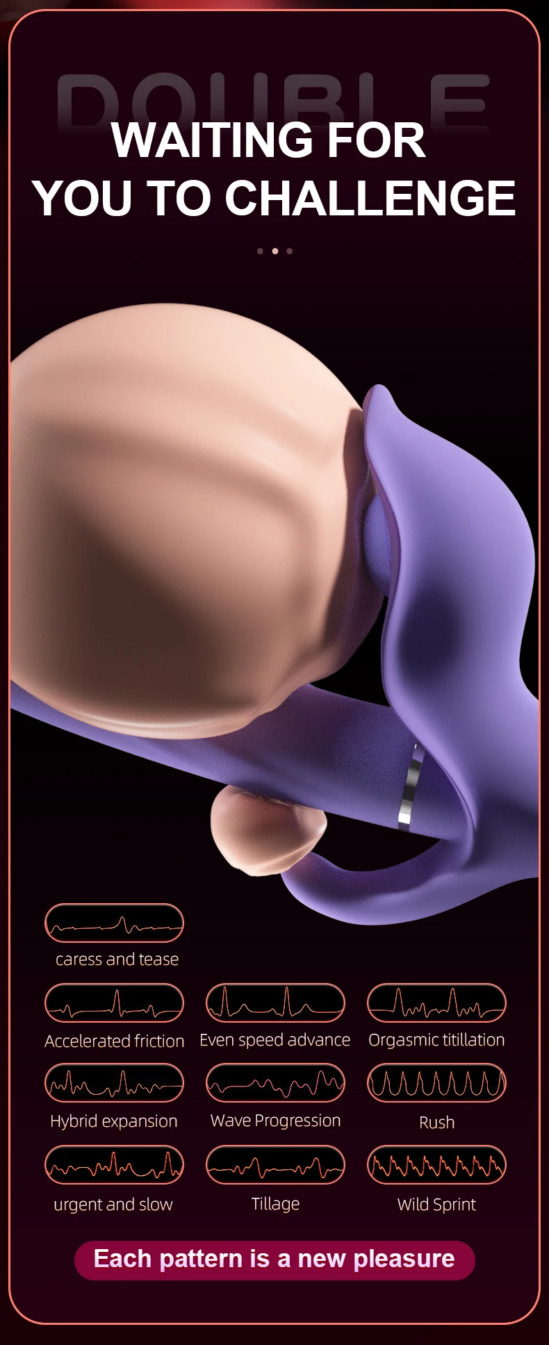 Telescopic Vibrator For Women Clitoris And Anal Stimulation_voghion.com
