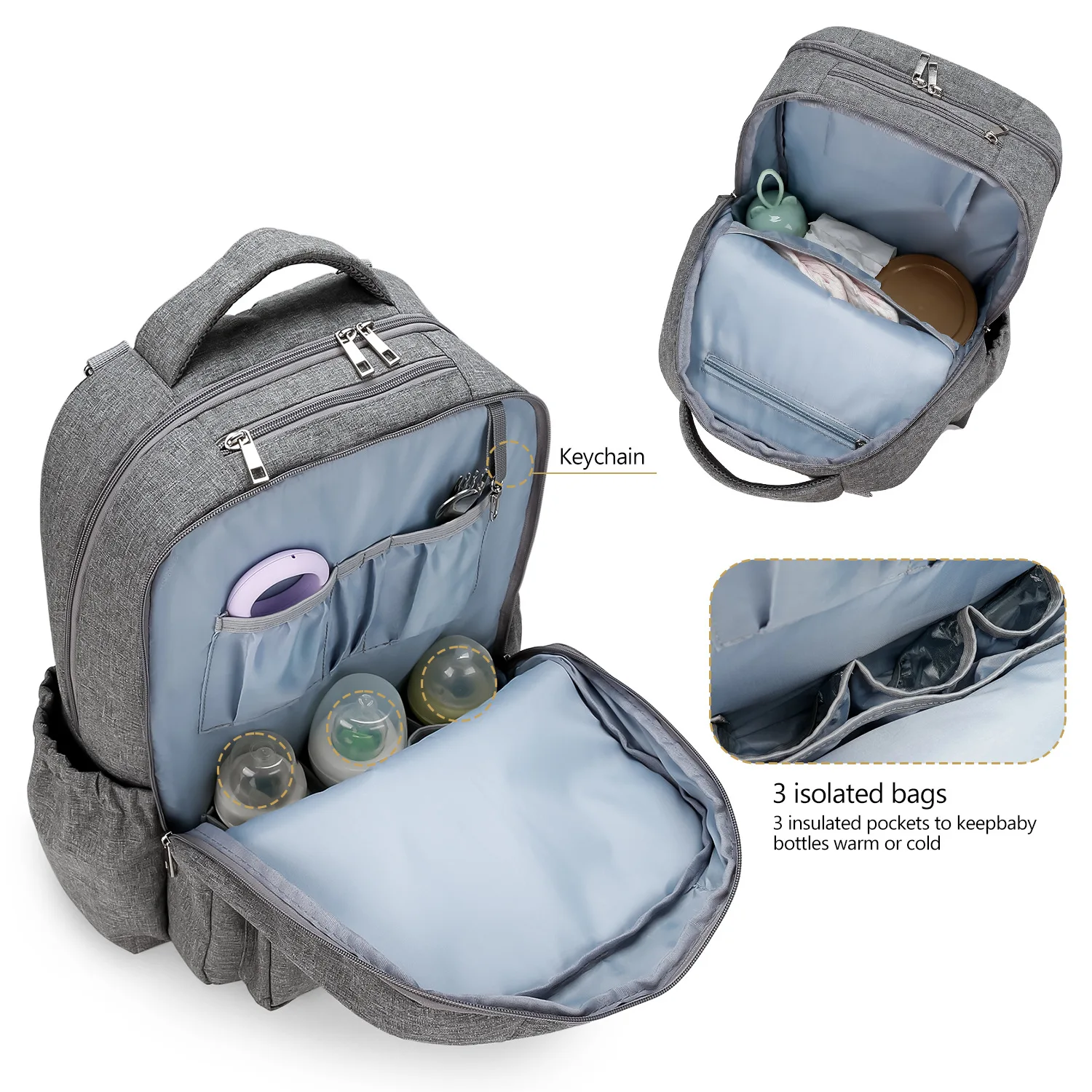 Diaper Bag Backpack,Baby diaper bag, multifunctional water-repellent travel backpack large diaper bag backpack_voghion.com