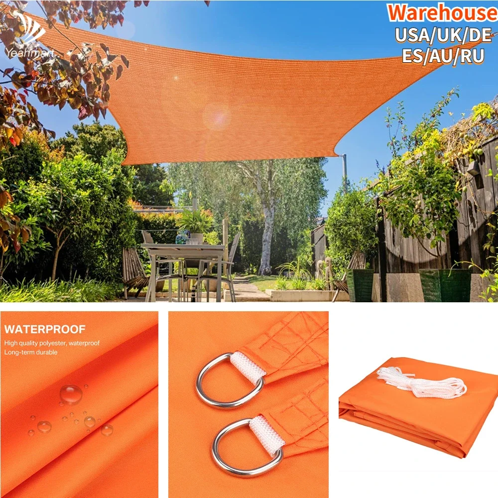 Outdoor Awnings 5X3M 4X3M 3X2M Shade Sails 185GSM Rectangle Awning Canopy Tent UV Block for Patio Garden Pools Outdoor Facility