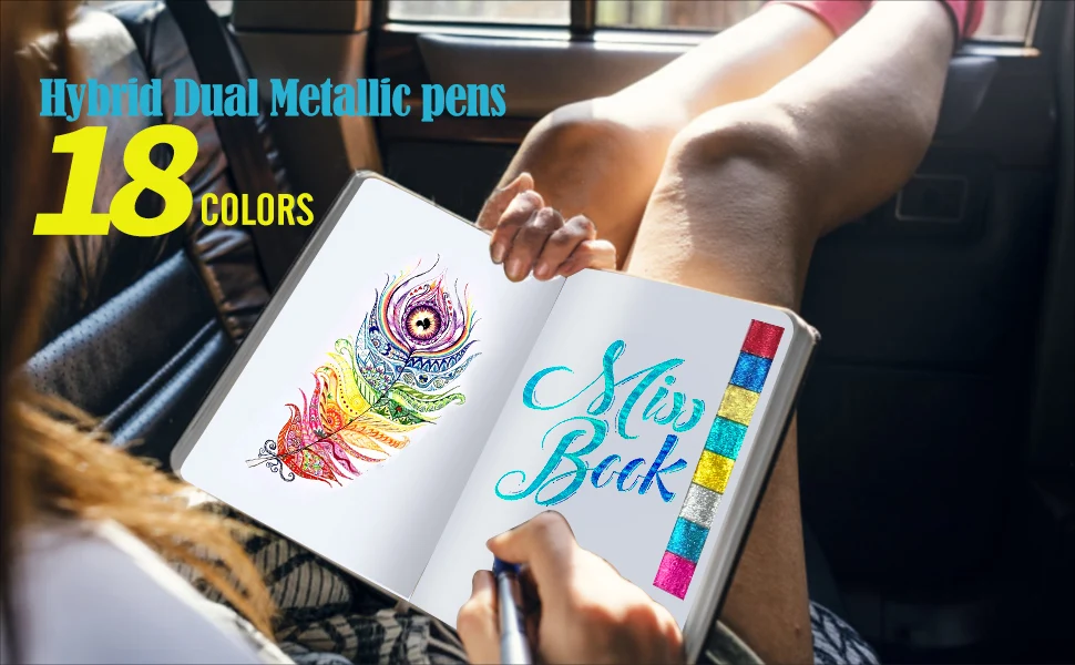 Livro de Colorir, Revista Desenho, Doodle Art Marker, 12, 24, 48, 160