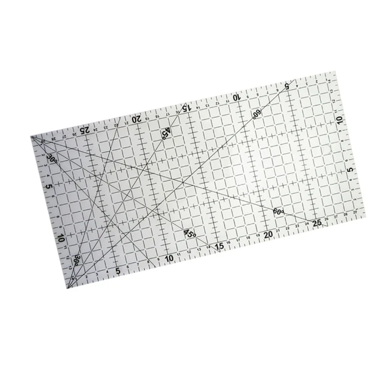 1PC 패치 워크 눈금자 퀼트 도구 30X15 Cm 높은 학년 아크릴 소재 투명 눈금자 규모 학교 Supplie