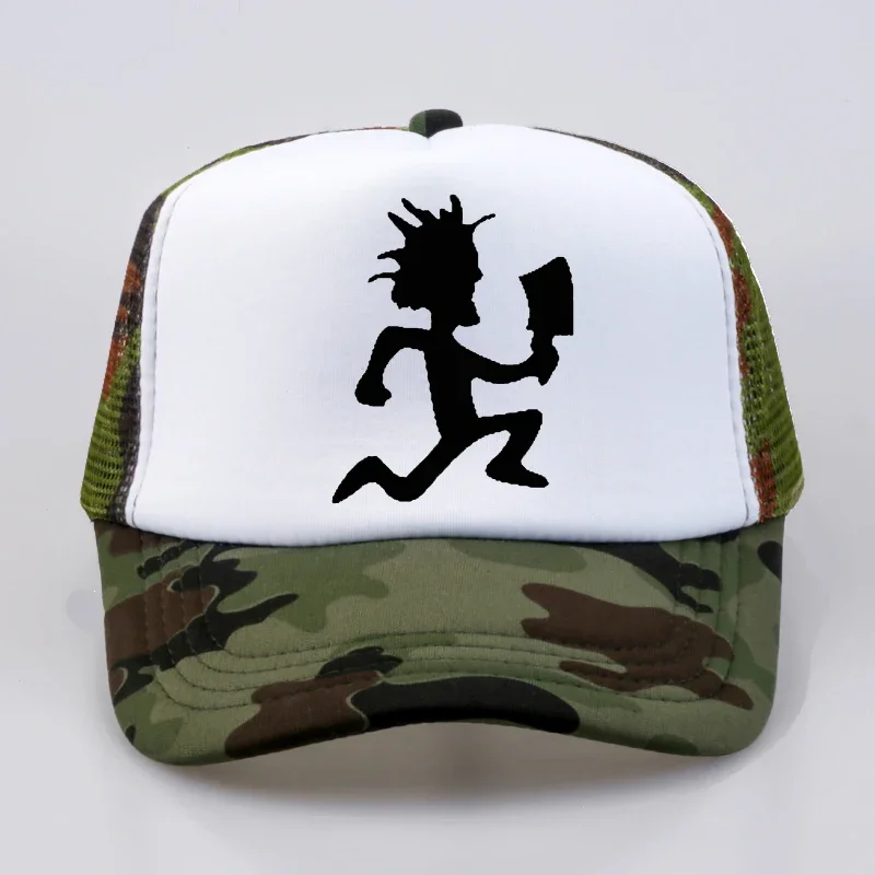Uomo Donna Insane Clown Se Rap Metal Band Berretto Da Baseball Fan Rock Caps Cool Summer Mesh Net Trucker Dad Hat