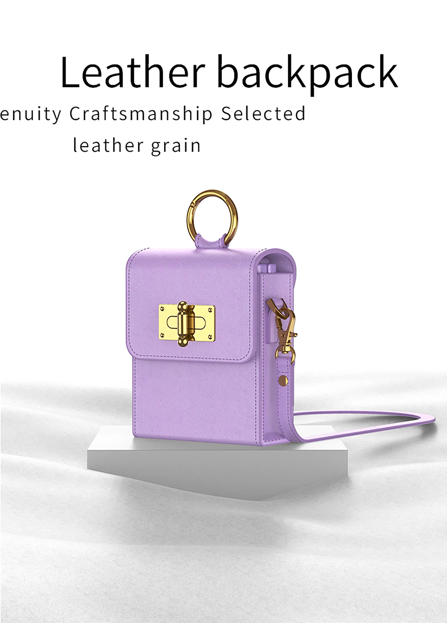 Samsung Galaxy Z Flip 3 4 5G için Mini Omuz Ultra Ince Halkalı Düz Deri Zincir Kordon Telefon Çantası_voghion.com