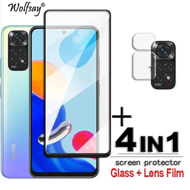 protective glass for redmi note 10 pro max tempered film for redmi note 11 pro max glass for note 10 11 pro global 10s 9d glass For Global Version Xiaomi Redmi Note 11 Glass 2.5D Screen Protector For Redmi Note 11 Tempered Glass Lens Film For Redmi Note 11