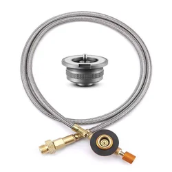 Enhanced Outdoor Camping Stove Adapter with Connection Hose (Adapter and Tube)