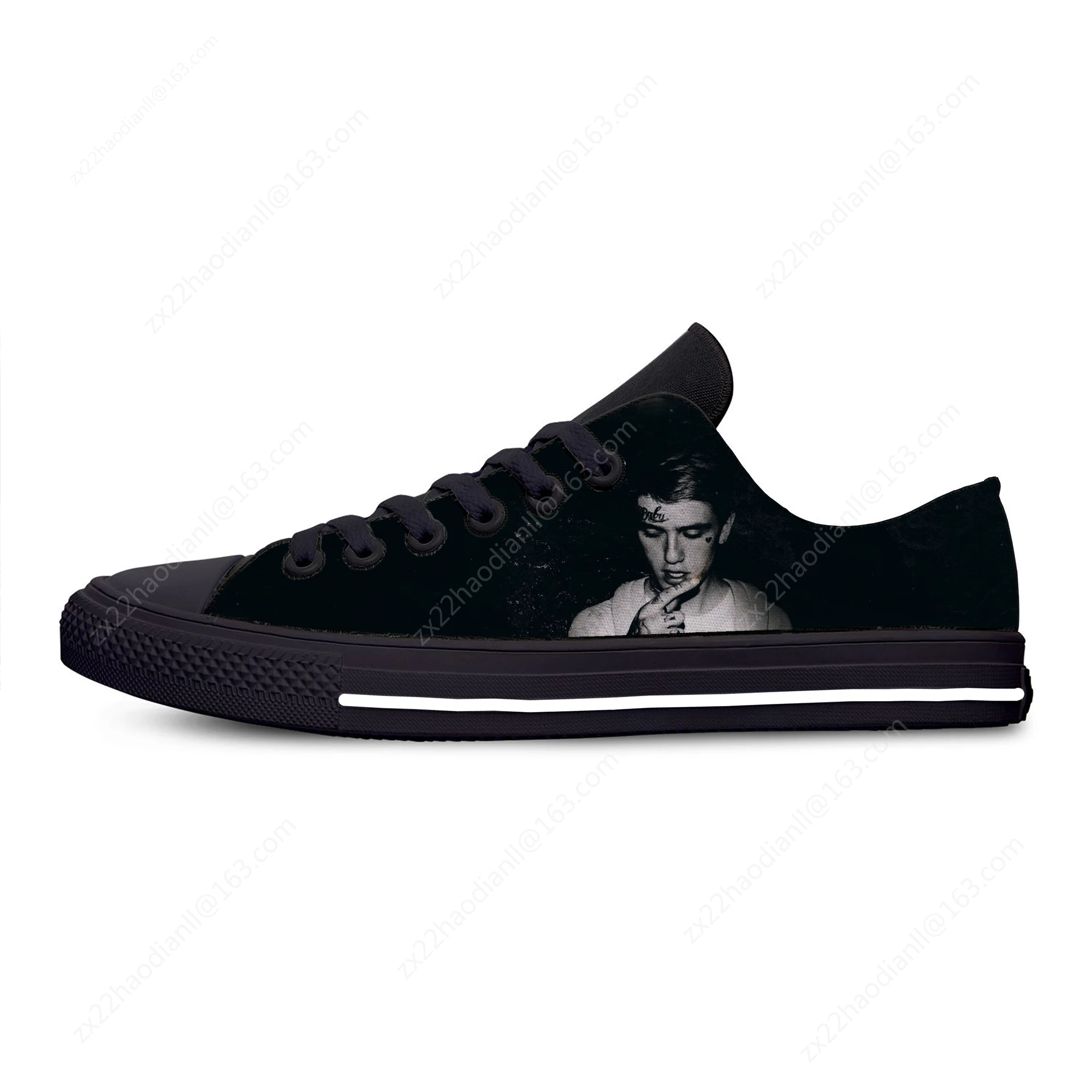 Hip Hop Rapper Lil Peep Hot Cool Popular Casual Cloth Shoes Low Top Breathable Lightweight Sneakers 3D Print For Men Women