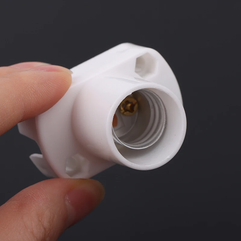 Lamp Bulb Holder Lamp Holder Lamp Base Lamp Socket Adapter White Mini Screw Lamp Base E12 E14 E17 Supporto Light Bulb Socket Holder Adapter Fixing Base Accessories