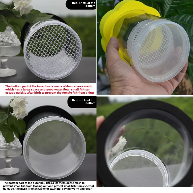 Aquarium Peacock Fish Breeding Box Aquarium Hatcher Small Fish Birth Room Hanging Isolation Box Aquarium Accessories