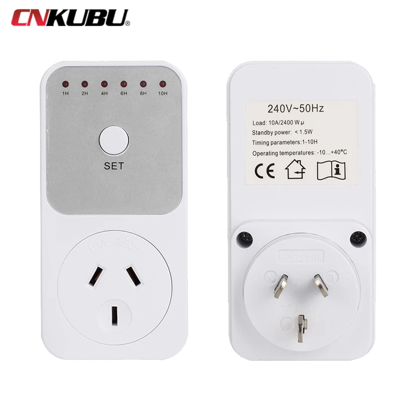 US EU UK 10Hr Countdown Timer Switch Socket Plug Intelligent Time Setting Control Socket Electricity Power Metering Socket 4