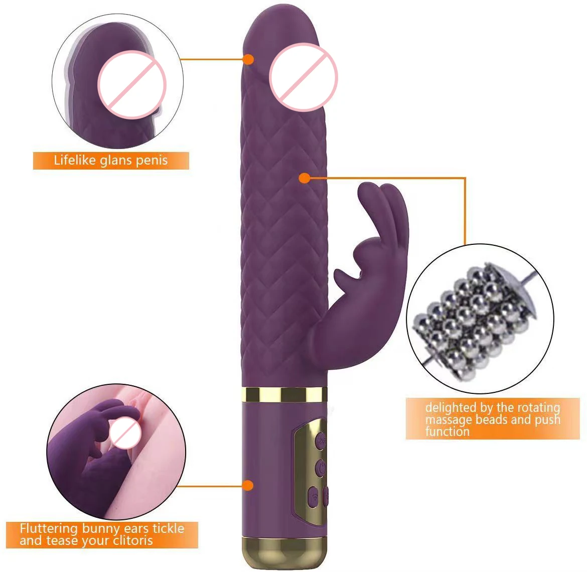 

7 Speed Rabbit GSpot Vibrator for Women Clitoris Stimulation Massage Rotate Dildo Female Sex Toys To Masturbate USB Rechargeable