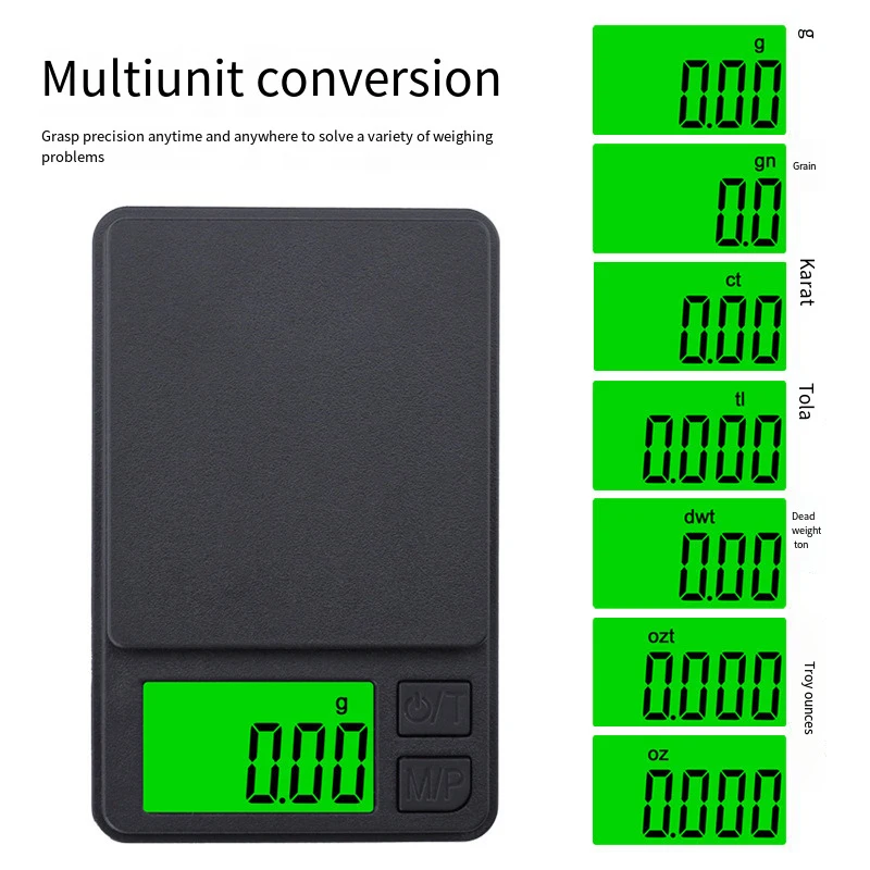 High Precision Portable Digital Pocket Scale - 0.01g Accuracy, 100/500g Capacity for Jewelry and Kitchen Use