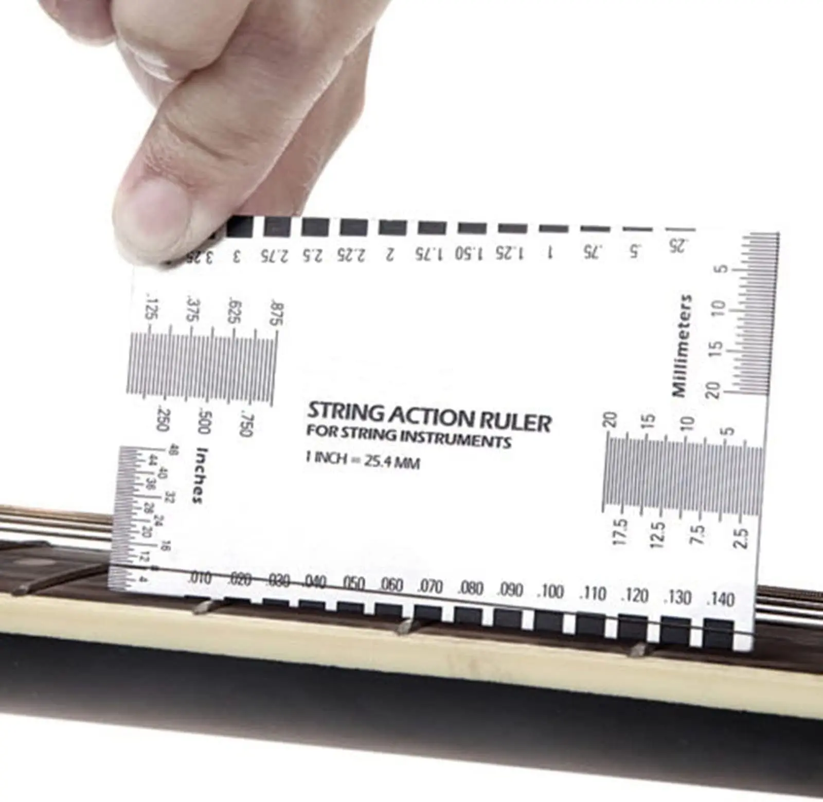 Description Picture 3 of itemString Action Ruler Gauge Guitar Repairing Tool for Luthier Fit for Guitar Ukulele Bass Banjo Mandolin