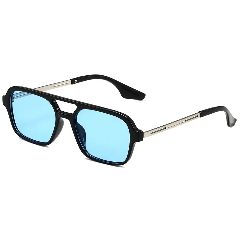 Small Frame Square Sunglasses Woman Brand Designer Fashion Luxury Sun Glasses Female Vintage Hollow Leopard Blue Oculos De Sol vintage sunglasses women sunglasses