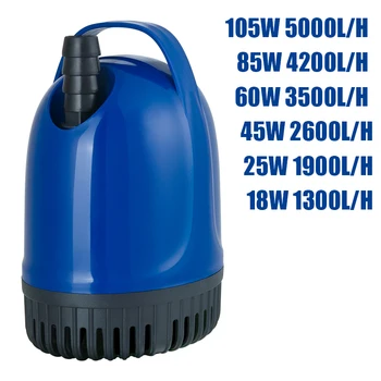 18/25/45/60/85/105W 1300-5000L/H 잠수 할 수있는 물 펌프 220V 수족관 물고기 연못 탱크 주둥이 마린 온도 조절 청소