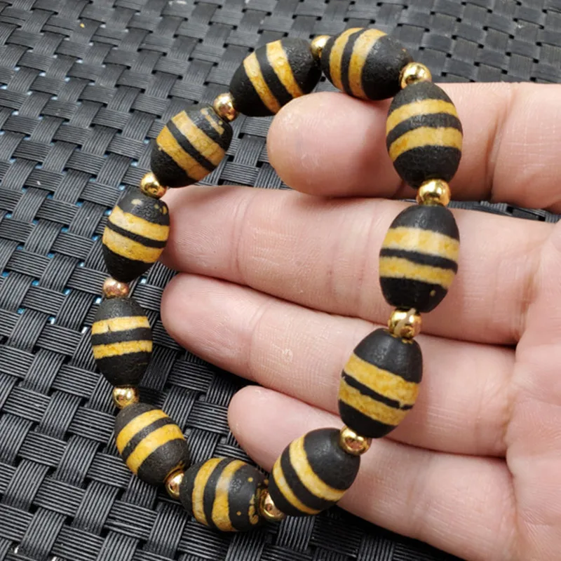 Braccialetto Di Giada Agata Sky Beads Barrel Beads Bracciale Bracciale Lineare Agata Road Link Bracciale Con Perline Di Riso Agata Bracciale Di Giada