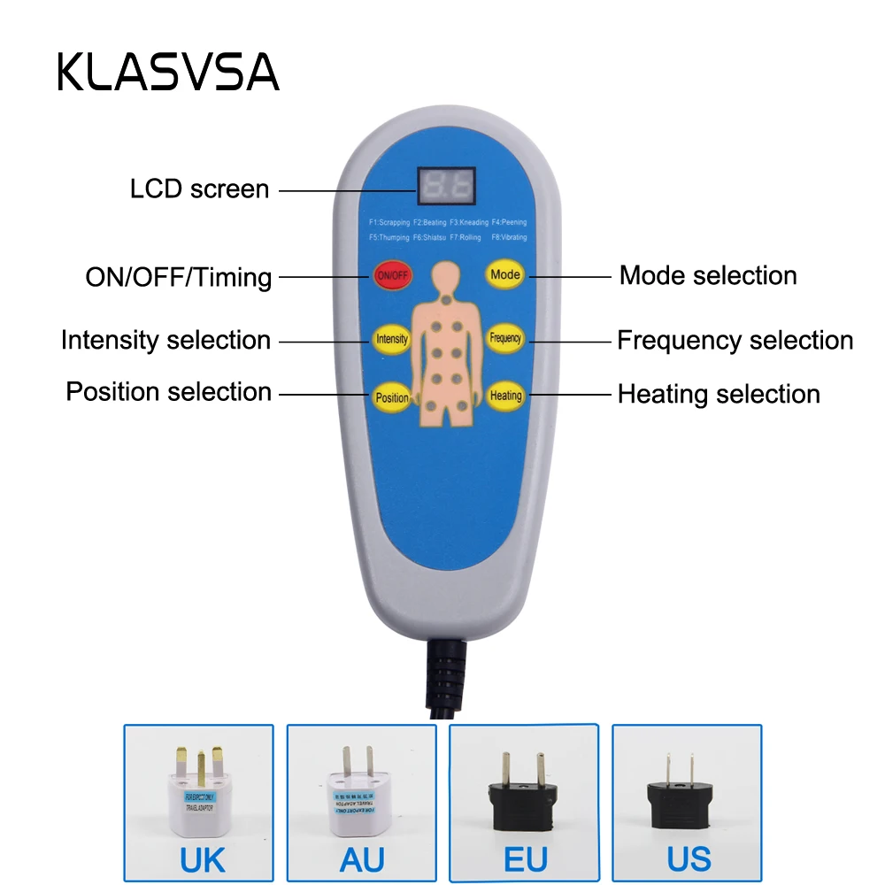 Electric Vibration Massage Cushion Heating Neck Back Massager Relaxation Health Care