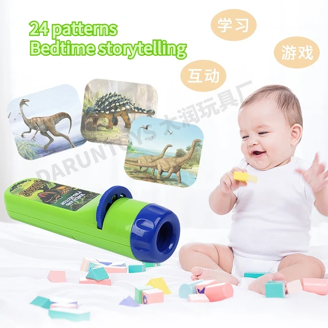 Projection Flashlight Children Projector Light Cute Cartoon Toy Night Photo Picture Light Bedtime Learning Fun Educational Toys 2