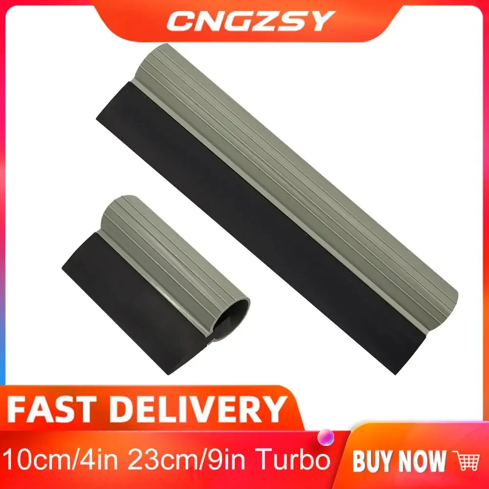 

4/9in Black Turbo Handle Squeegee Vinyl Film Window Tint Tool Water Snow Shovel Rubber Tinting Snow Scraper PPF Application B70