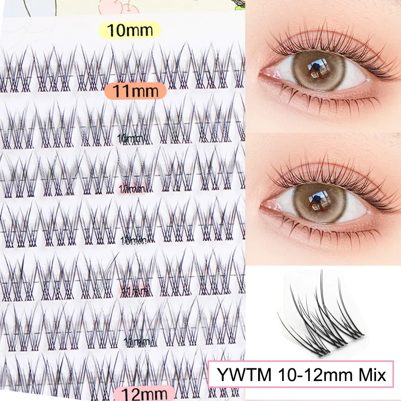 Sunflower Lashes - Brown Manga-Inspired Natural Soft Eyelashes, Large Capacity