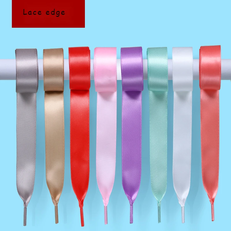 Silk Laces Women's Satin Shoes Accessories Sneakers All-match Pink With Laces Canvas Shoelaces 1 Pair Length Lace 80/100/120 shoe laces shoe accessories