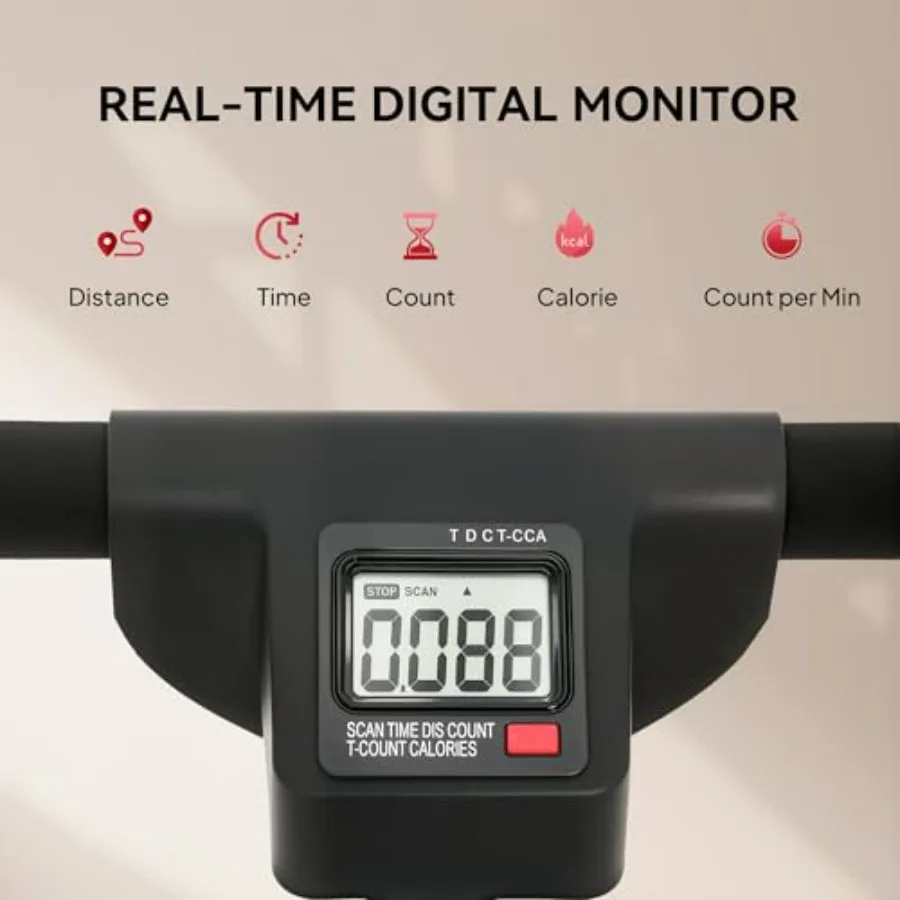 Foldable Ab Twister Board for Waist Trimming with Screen Showing Time, Calories, Ab Workout Equipment for Women and Men, Core Fi