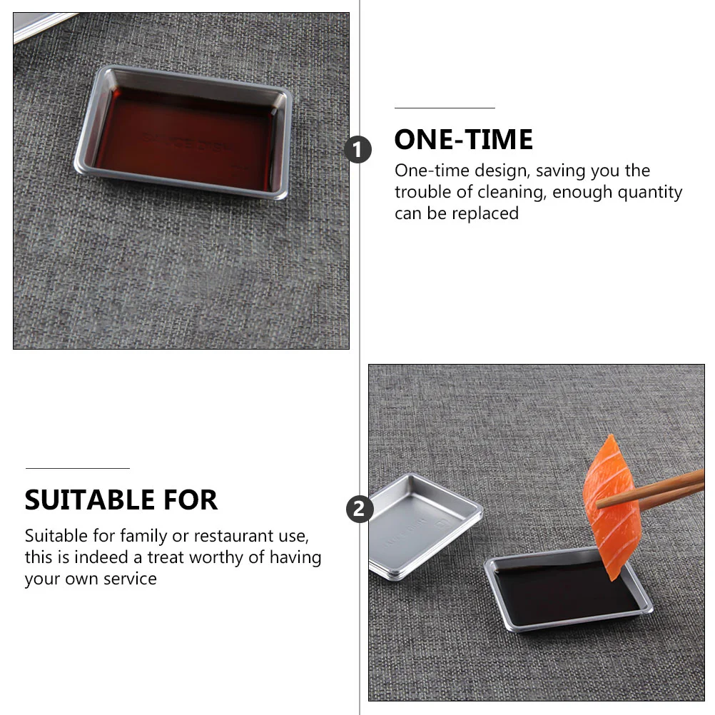 100 Pcs Food Tray Disposable Sauce Dish BBQ Supply Soy Dishes Containers Seasoning Plastic Spice