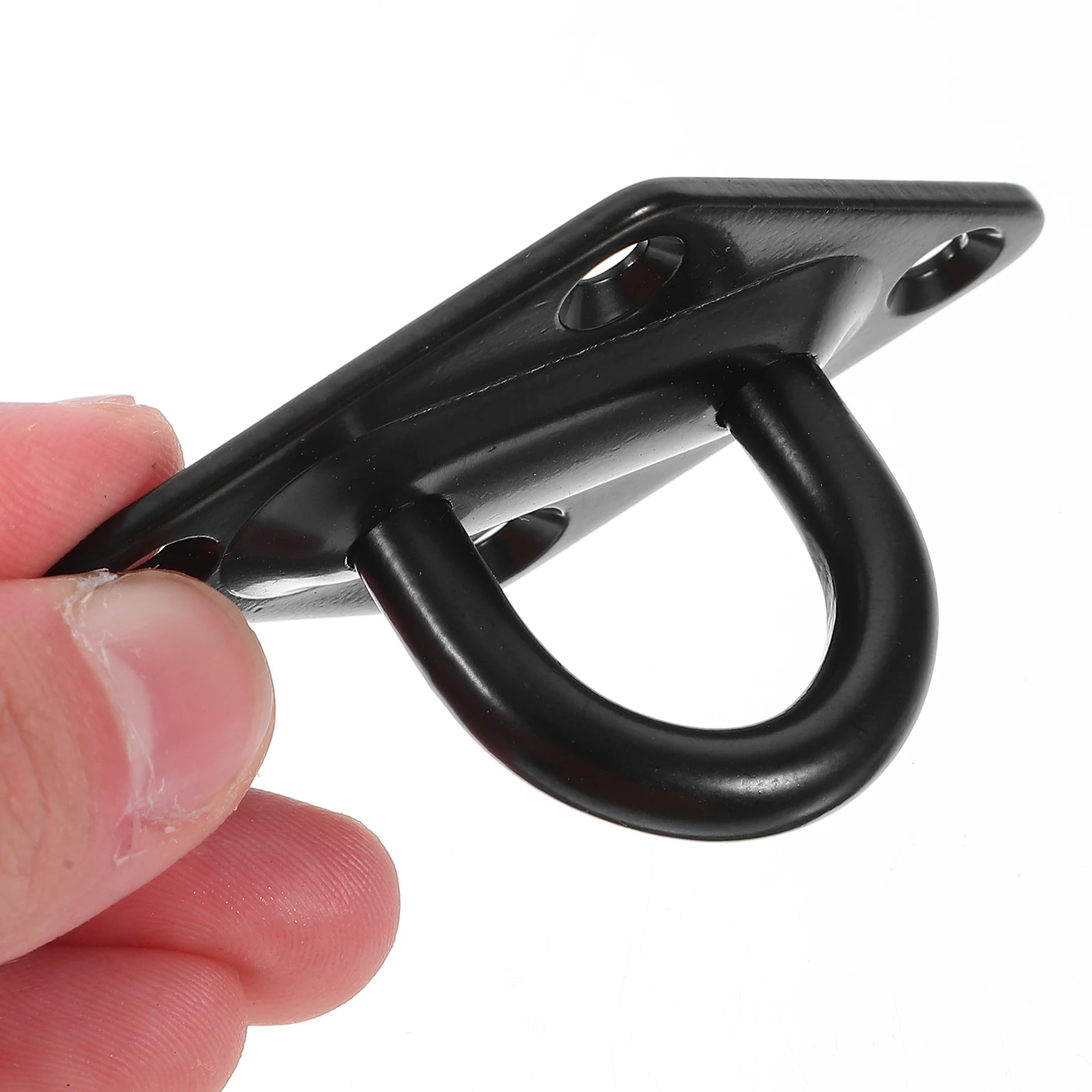 4 Pcs Pad Eye Plate Hook Stainless Steel Ceiling Hooks U Hooks Wall Mounted Black For Hanging Pad Eyes Plate