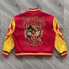 Hellstar  Records Werewolf Letterman Jacket Tiger and logo embroidery pattern 2