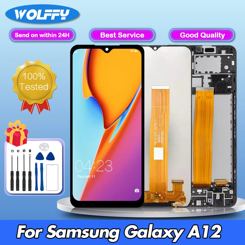 

Original 6.5 Inch For Samsung Galaxy A12 Display LCD A125F A125W A125N Touch Screen Digitizer Assembly Replacement Repair Parts