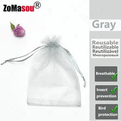 Bulk Pack of Fruit Protection Mesh Bags for Grapes and Strawberries - Garden Anti-Bird and Insect Netting (Gary)