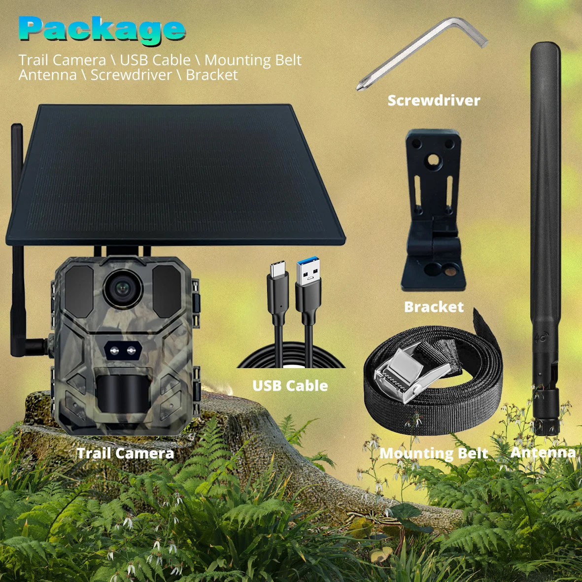 New MiNi900Pro2K 4G solar lithium battery outdoor hunting camera APP remote mobile control to view photos and videos anytime