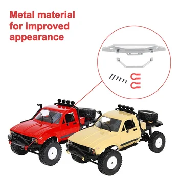 A13Q-Metal Front Bumper For WPL C14 C24 C24-1 1/16 RC Car 4X4 Truck & Crawler Upgrade Parts Accessories