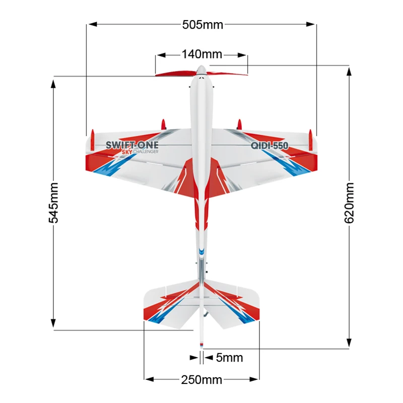 QIDI550 RC Plane 2.4G Remote Control Aircraft Brushless Motor 3D Stunt Glider EPP Foam Flight Airplane Toy for Children Adults 5