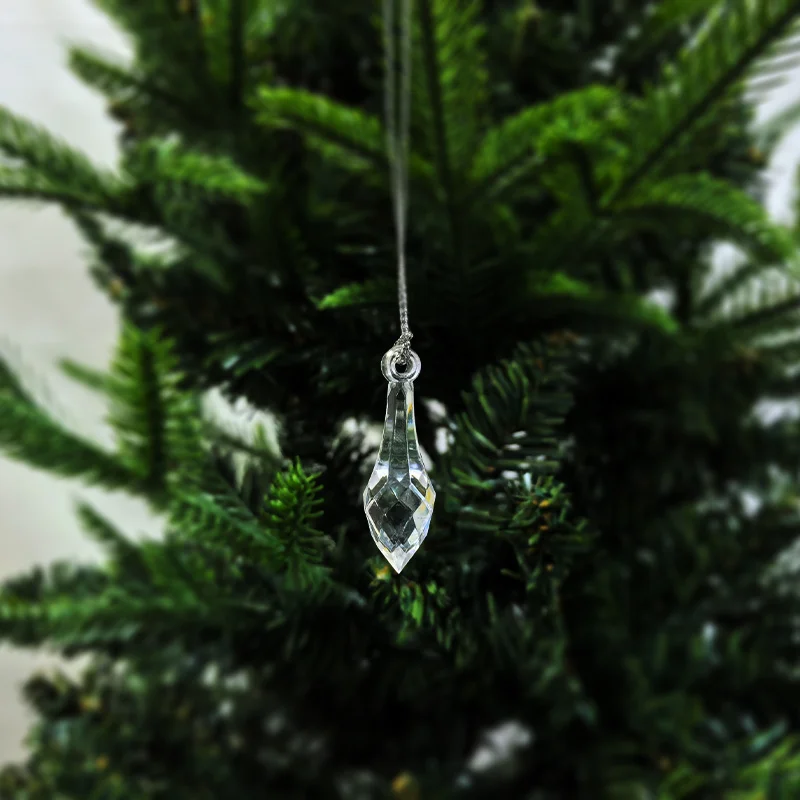 20 Stück glänzende Acryl-Kristall-DIY-Dekoanhänger, Weihnachtsschmuck, Feiertags- und Heimdekorationen – Detail 2