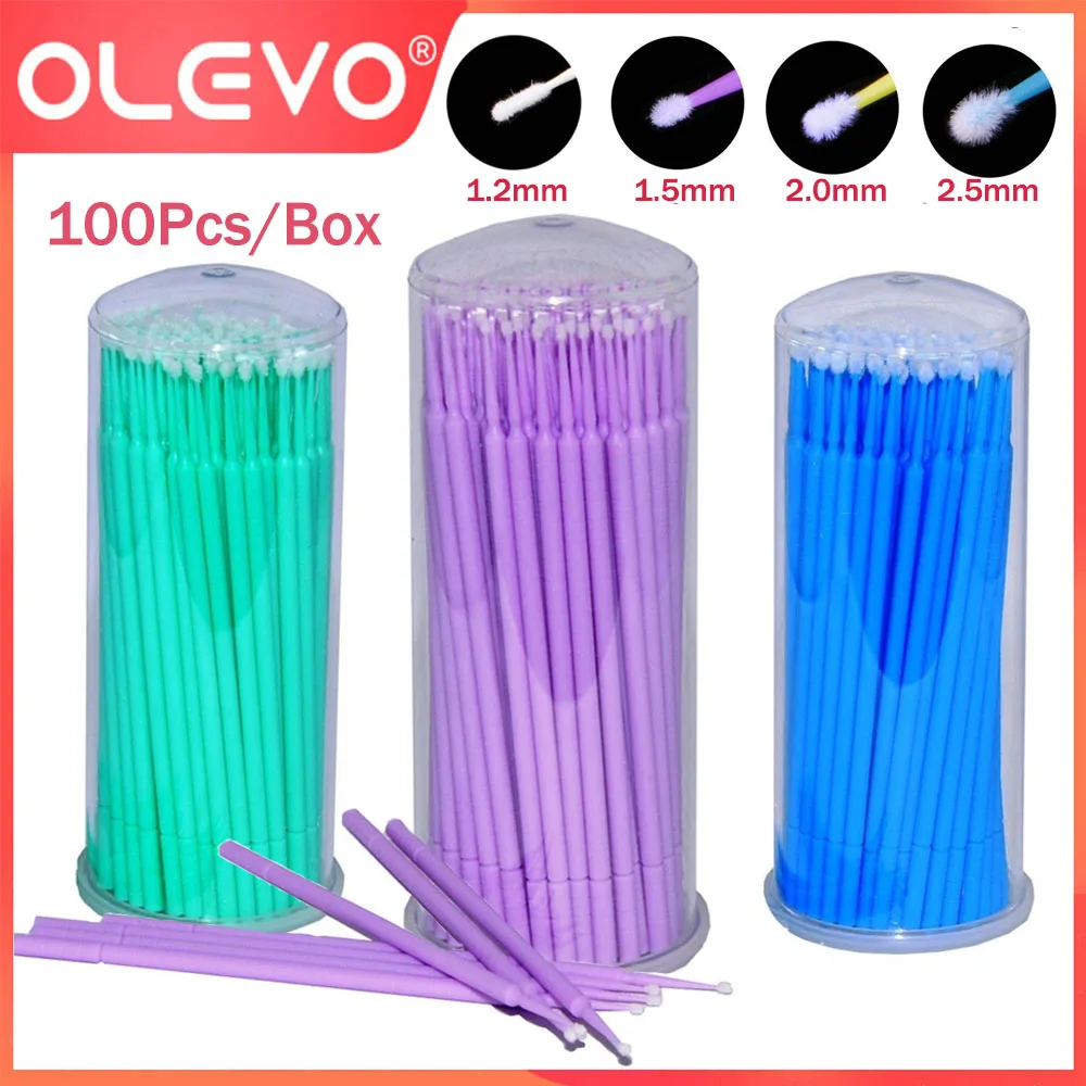 100PCS/Bottle Dental Disposable Micro Brushes Eyelashes MicroBrush  Dentistry Odontologia Extension Tools Cosmetic Brush - AliExpress