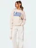 2024 Harajuku Hip Hop Knitted Men's Women's Sweater Fashio FLAG GIRL Pattern Printing Loose Tops Casual Streetwear Pullover 4