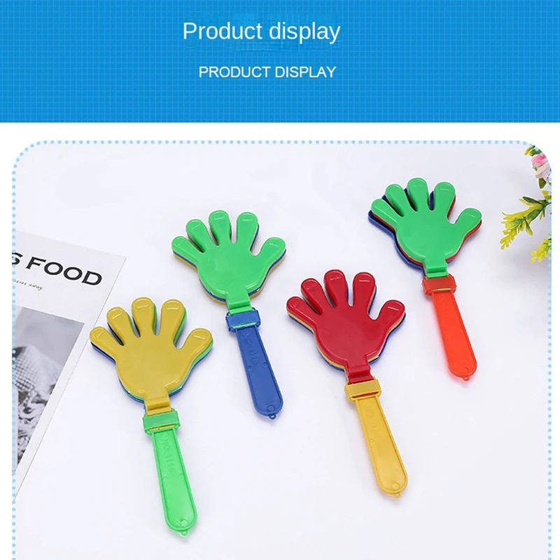 Top-Cheerleading Cheering Clapping Props Plastic Clapping Props Hands (Random Colors)