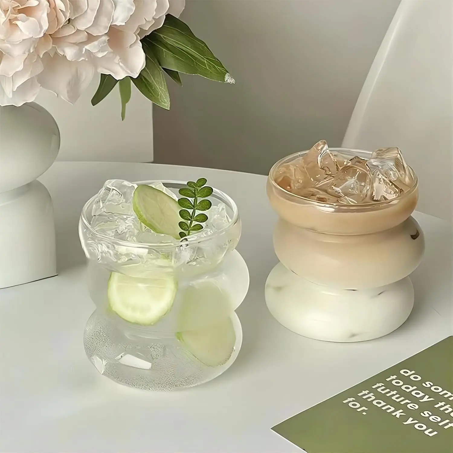 Thickened Glass Coffee Mug Transparent Heat-Resistant Glass Coffee Cup Breakfast Mug Latte Milk Water Cocktail Cup Class cup glass cup