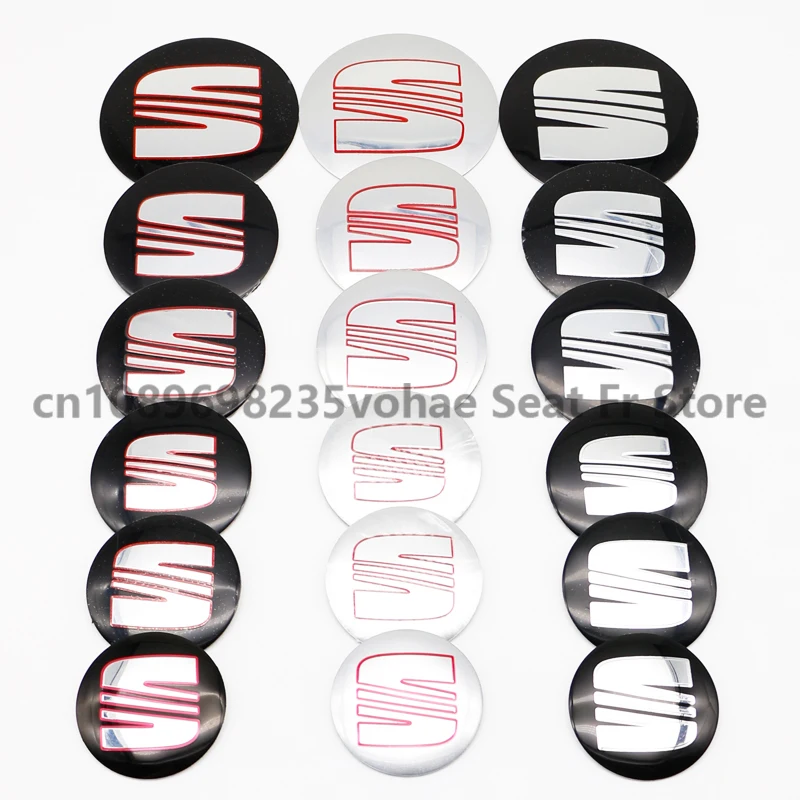 Wheel Center Caps 4pcs 56mm 60mm 65mm Car Styling Stickers Badge For Seat FR+ cupra Leon 2 mk2 mk3 5f Ibiza Altea Alhambra
