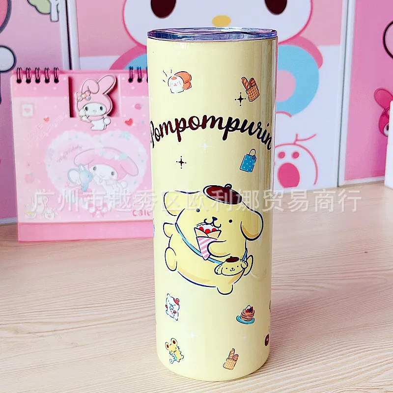 Sanrios Kawaii My Melody Hello Kittys Cinnamoroll Screw Cap Coffee Cup  380Ml Cartoon Doll Head Cute Student Thermos Cup - AliExpress