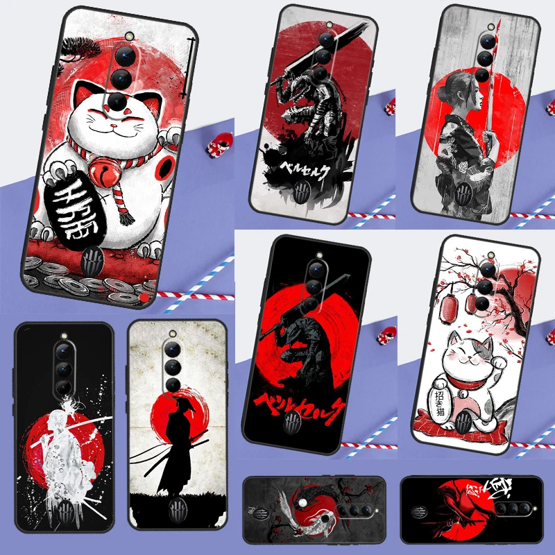 Red Sun Japanese Anime Phone Case Cover